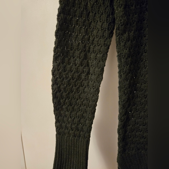 NWT American‎ Eagle Dark Green Knit Sweater - Picture 3 of 6